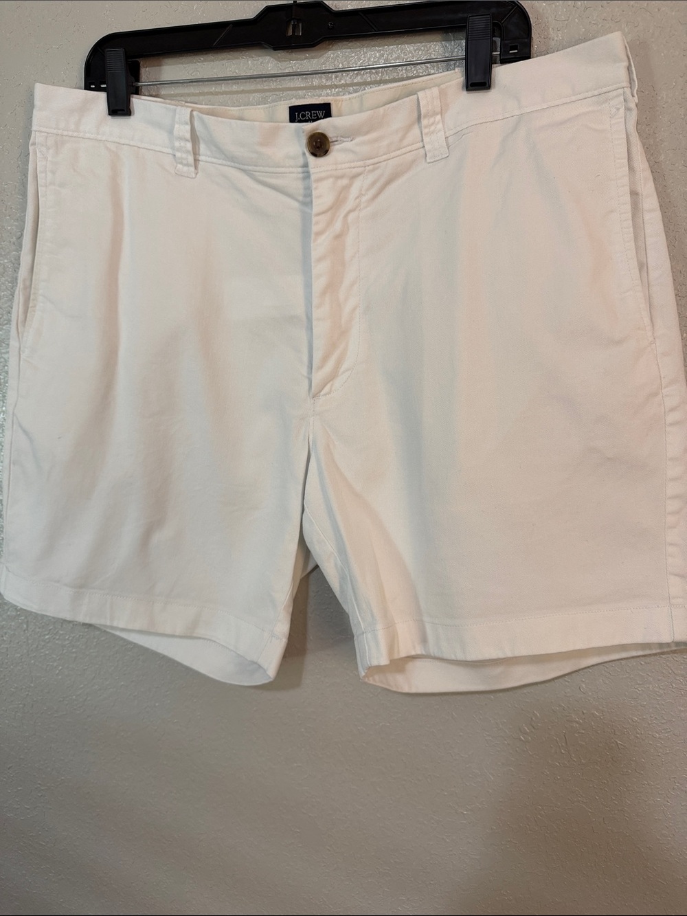 J. Crew Flat-Front Shorts in White